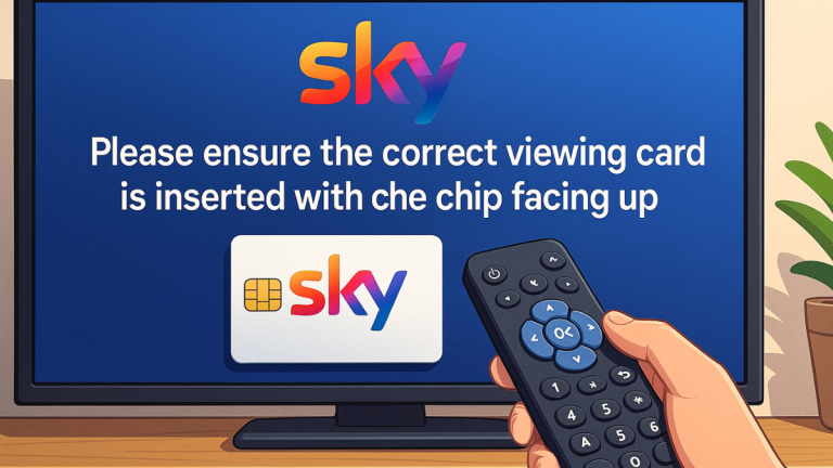 Sky viewing card error